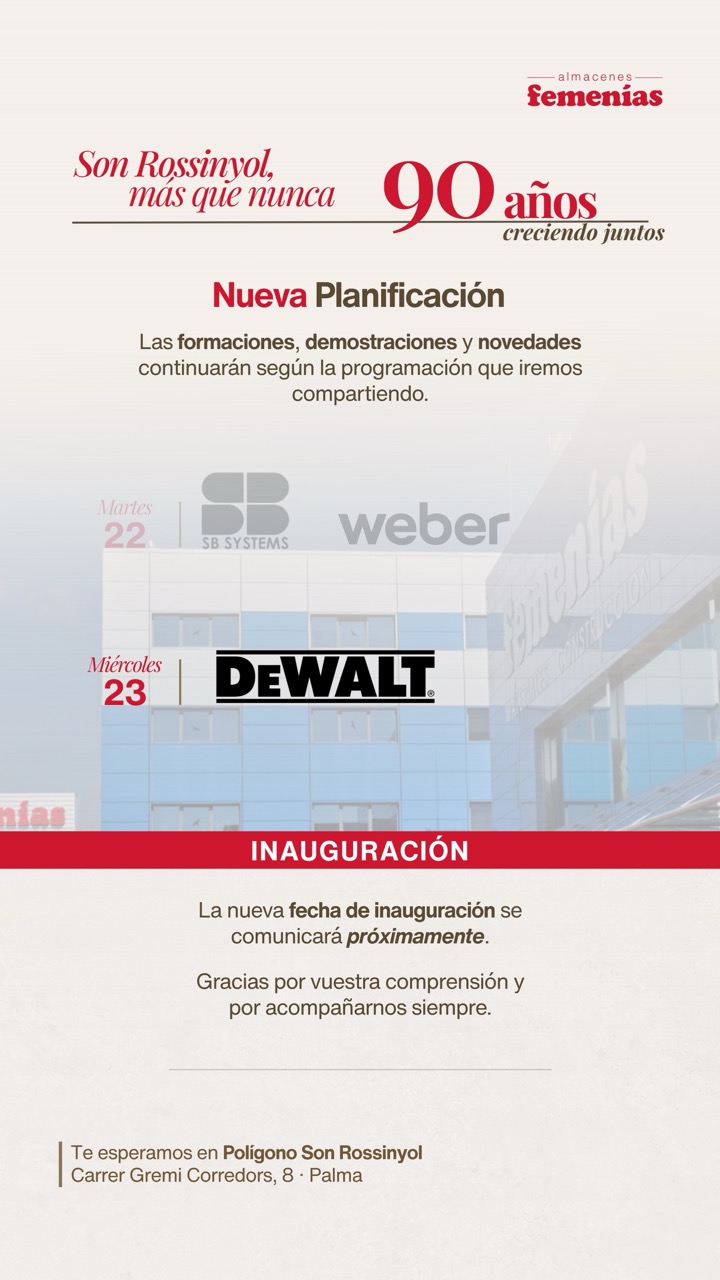 Ampliación centro de Son Rossinyol | Miércoles 23 -DEWALT